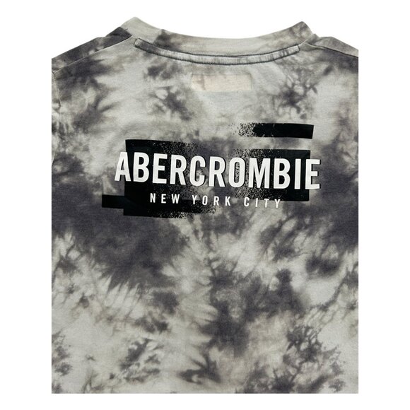 Abercrombie & Fitch Kids Boys Size 7/8 Tie-Dye T-Shirt Grey Black Short Sleeve - Picture 3 of 16